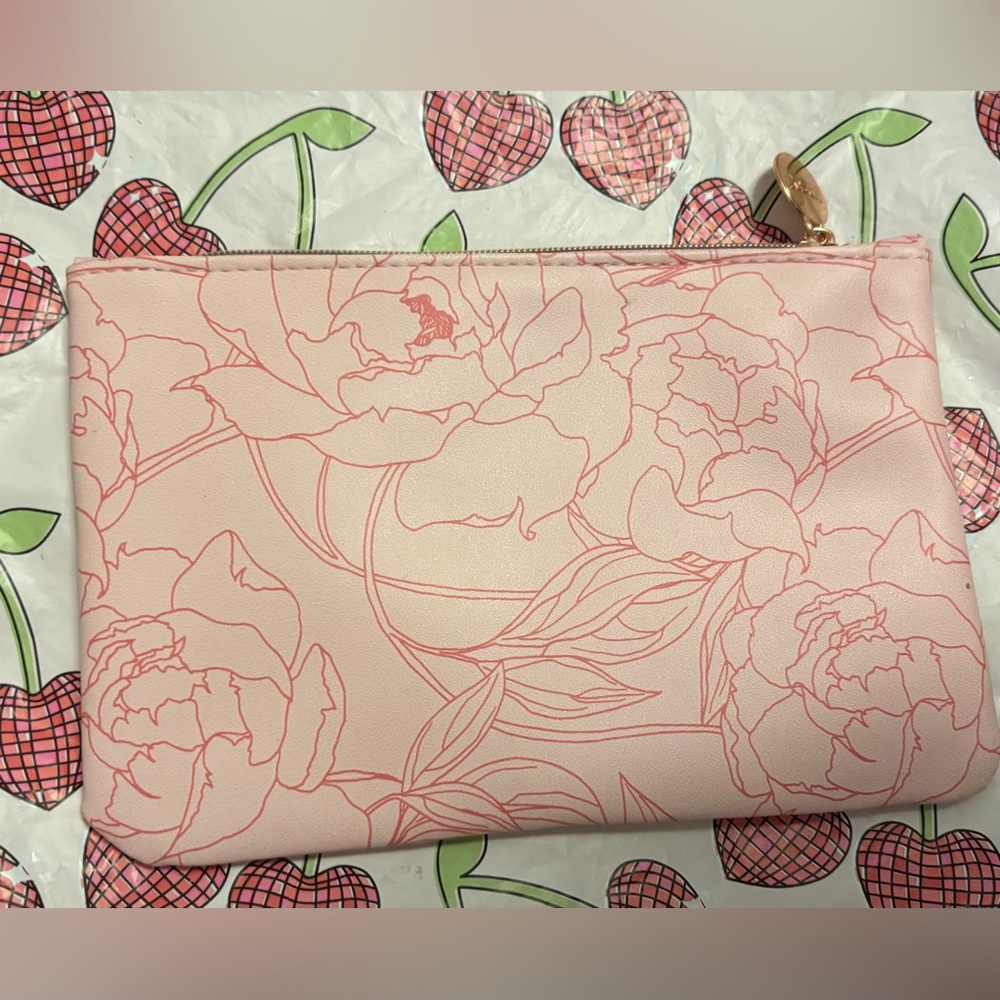 Ipsy Bag Pink Gold Roses - Picture 2 of 3